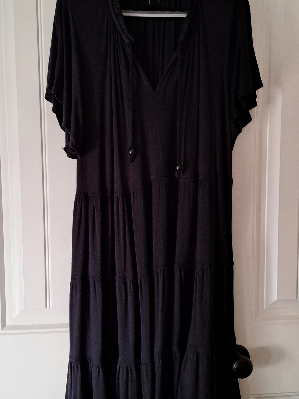 Tahari Black Pleated Dress
